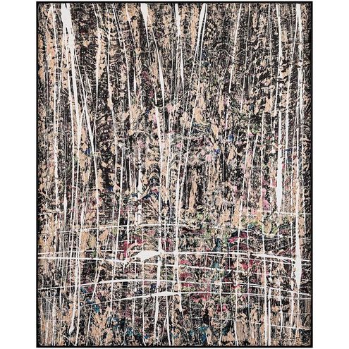 LM Zhou's Traces in Monochrome 59.5 X 47.5 inch Oils and Original Art