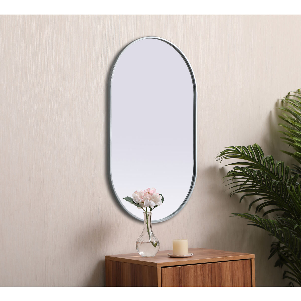 Asha 40 X 24 inch Silver Mirror in 24 x 40