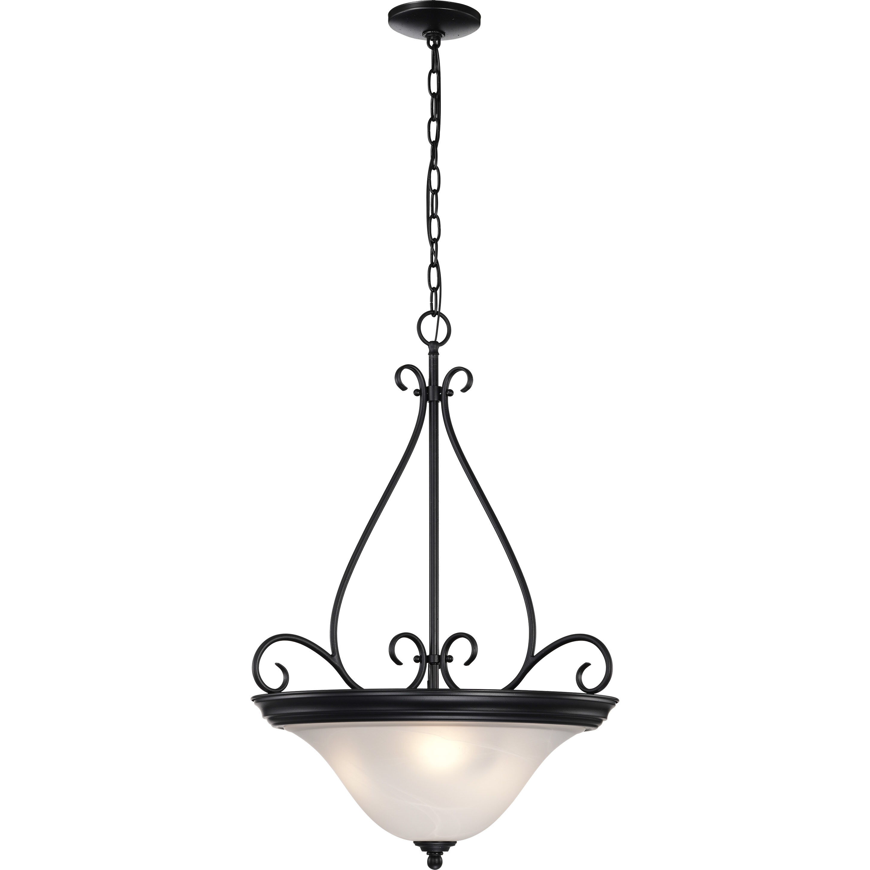 Castillo 3 Light 20.5 inch Textured Black Pendant Ceiling Light