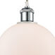 Ballston Athens LED 8 inch White and Polished Chrome Mini Pendant Ceiling Light, Ballston