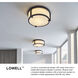 Lowell LED 24 inch Chrome Indoor Flush Mount Ceiling Light