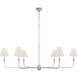 Thomas O'Brien Piaf 6 Light 58 inch Plaster White Chandelier Ceiling Light, Grande