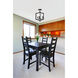 Kiera 3 Light 12 inch Black Flush Mount Ceiling Light