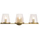 Valentine 24 inch Vintage Brass Vanity Wall Light