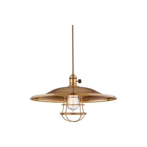 Heirloom 1 Light 17 inch Aged Brass Pendant Ceiling Light in ML2, Yes