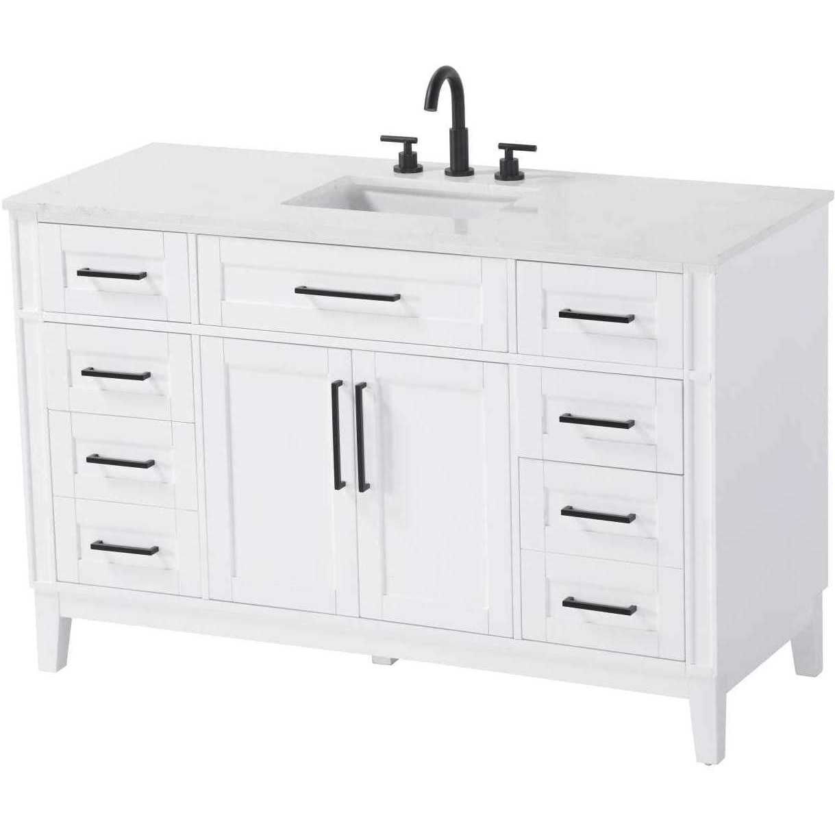 Virginia 54 X 35 inch White Bathroom Vanity Cabinet