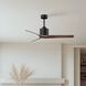 Atlas Mollywood 52 inch Matte Black with Walnut Tone Blades Ceiling Fan