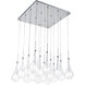 Larmes LED LED 24.5 inch Polished Chrome Multi-Light Pendant Ceiling Light