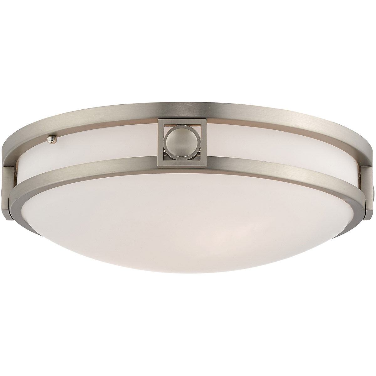 Titania 2 Light 13 inch Brushed Nickel Flush Mount Ceiling Light