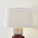 Batya 24 inch 15.00 watt Aged Brass/Ceramic Bordeaux Blush Table Lamp Portable Light