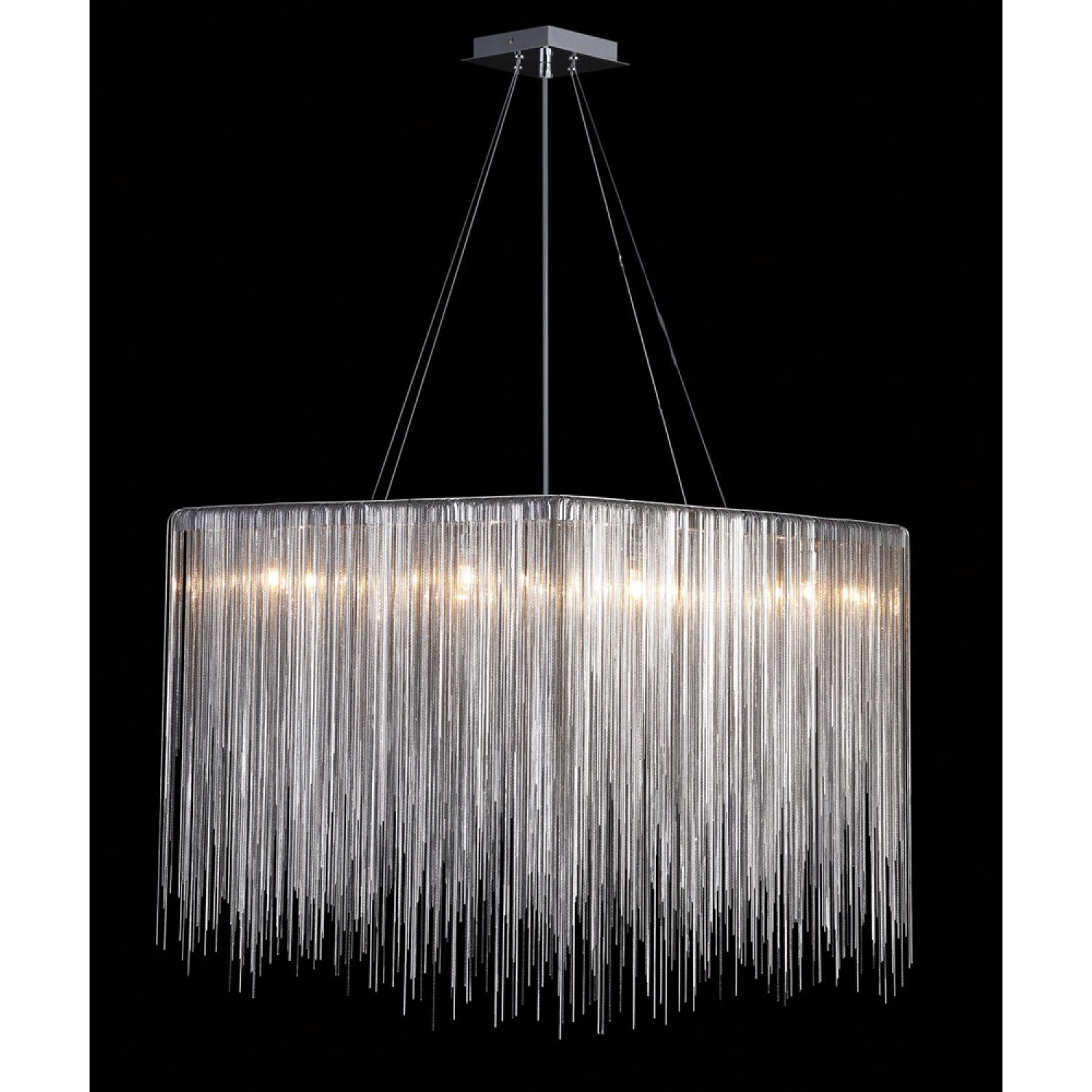 Fountain Ave. LED 24 inch Chrome Chandelier Ceiling Light