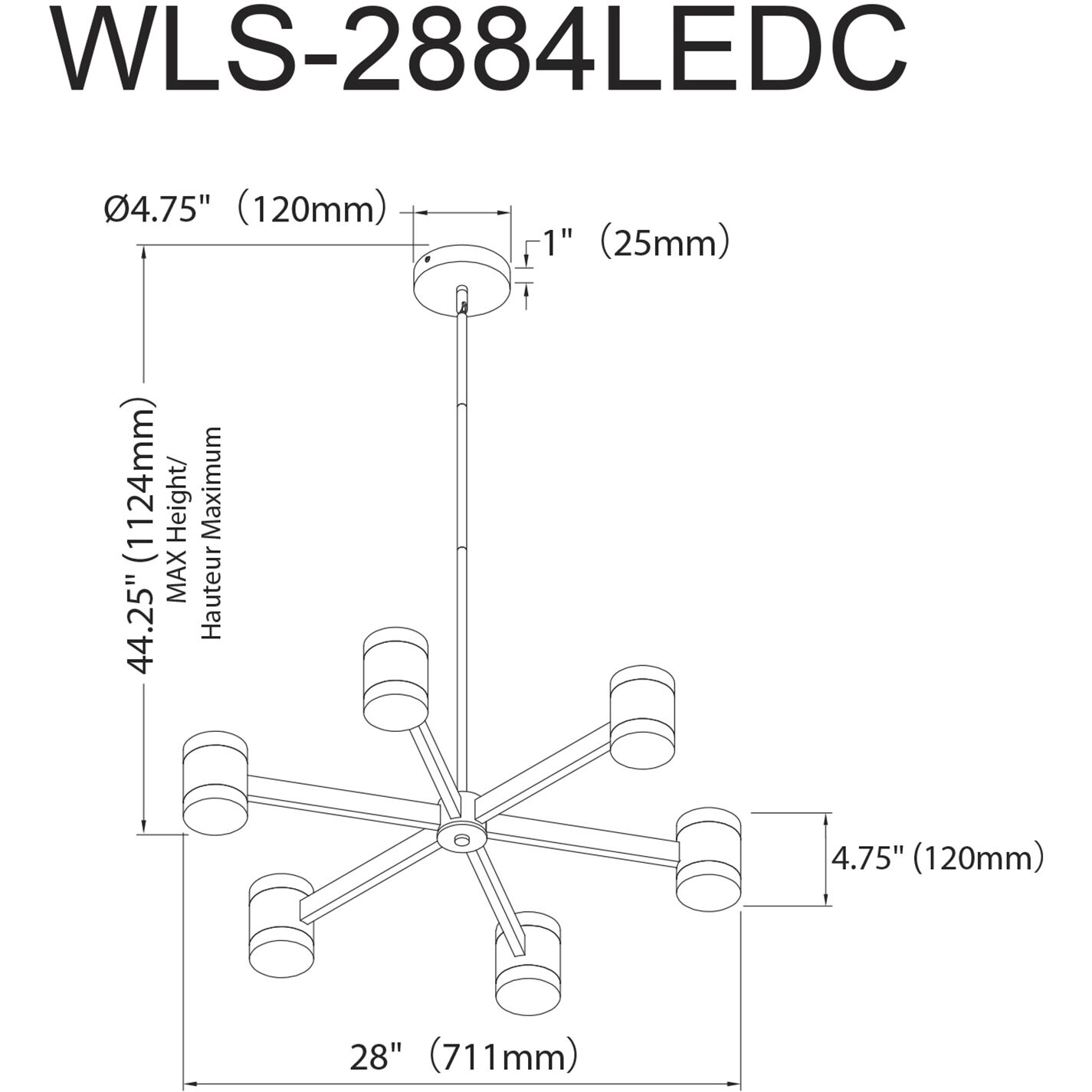 Wilson LED 28 inch Aged Brass Chandelier Ceiling Light