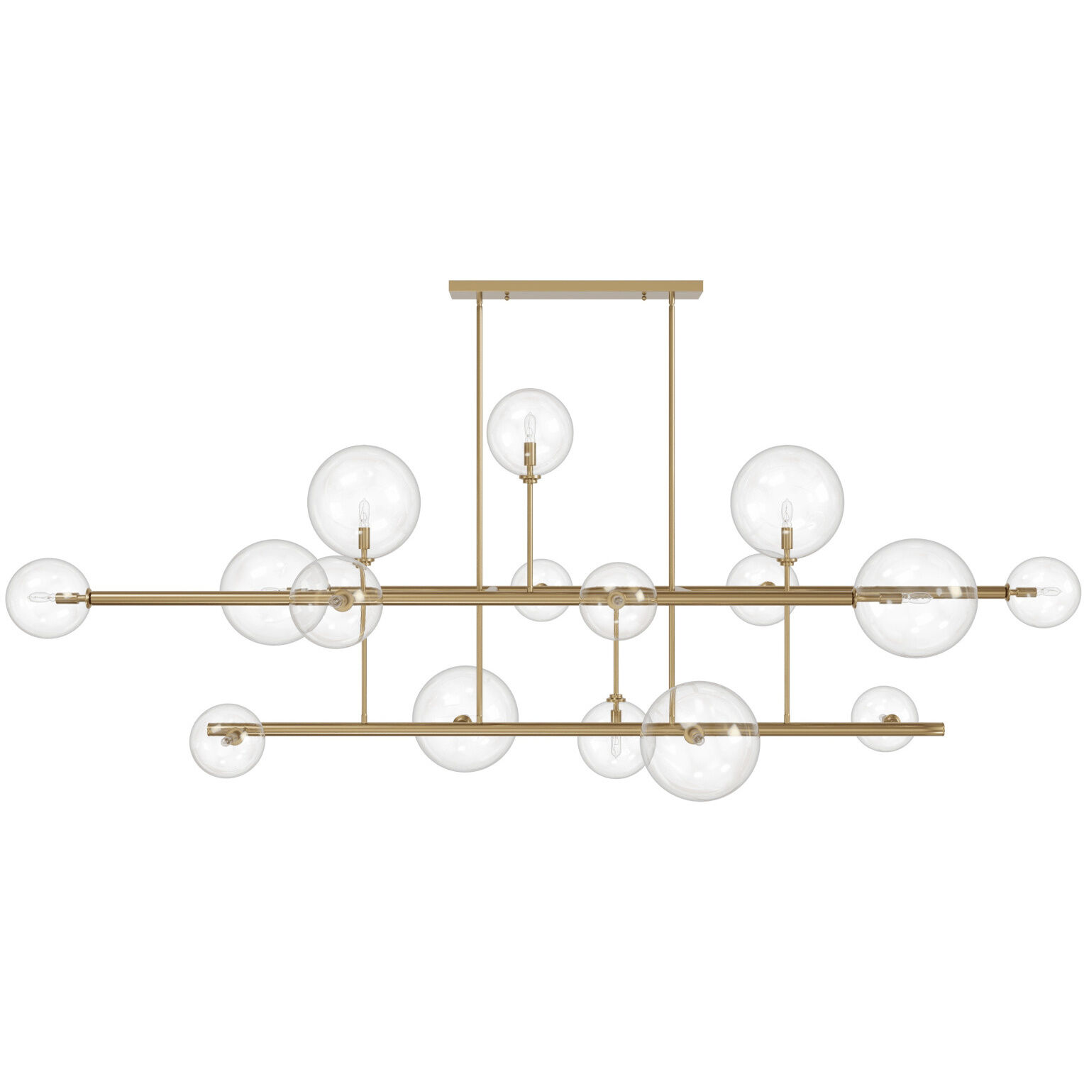 Delilah LED 37 inch Aged Brass Chandelier Ceiling Light