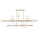 Delilah LED 37 inch Aged Brass Chandelier Ceiling Light