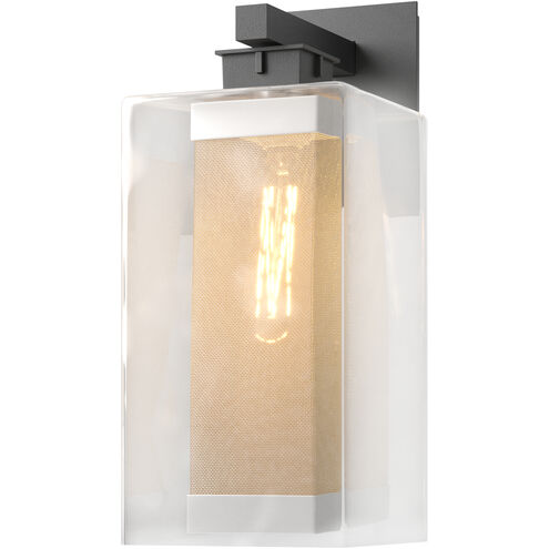 Polaris 1 Light 16.4 inch Coastal Black and Coastal Silver Outdoor Sconce, Large