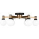 Judd 6 Light 24 inch Satin Brass Semi-Flush Mount Ceiling Light