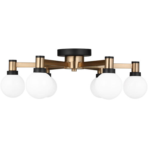 Judd 6 Light 24 inch Satin Brass Semi-Flush Mount Ceiling Light