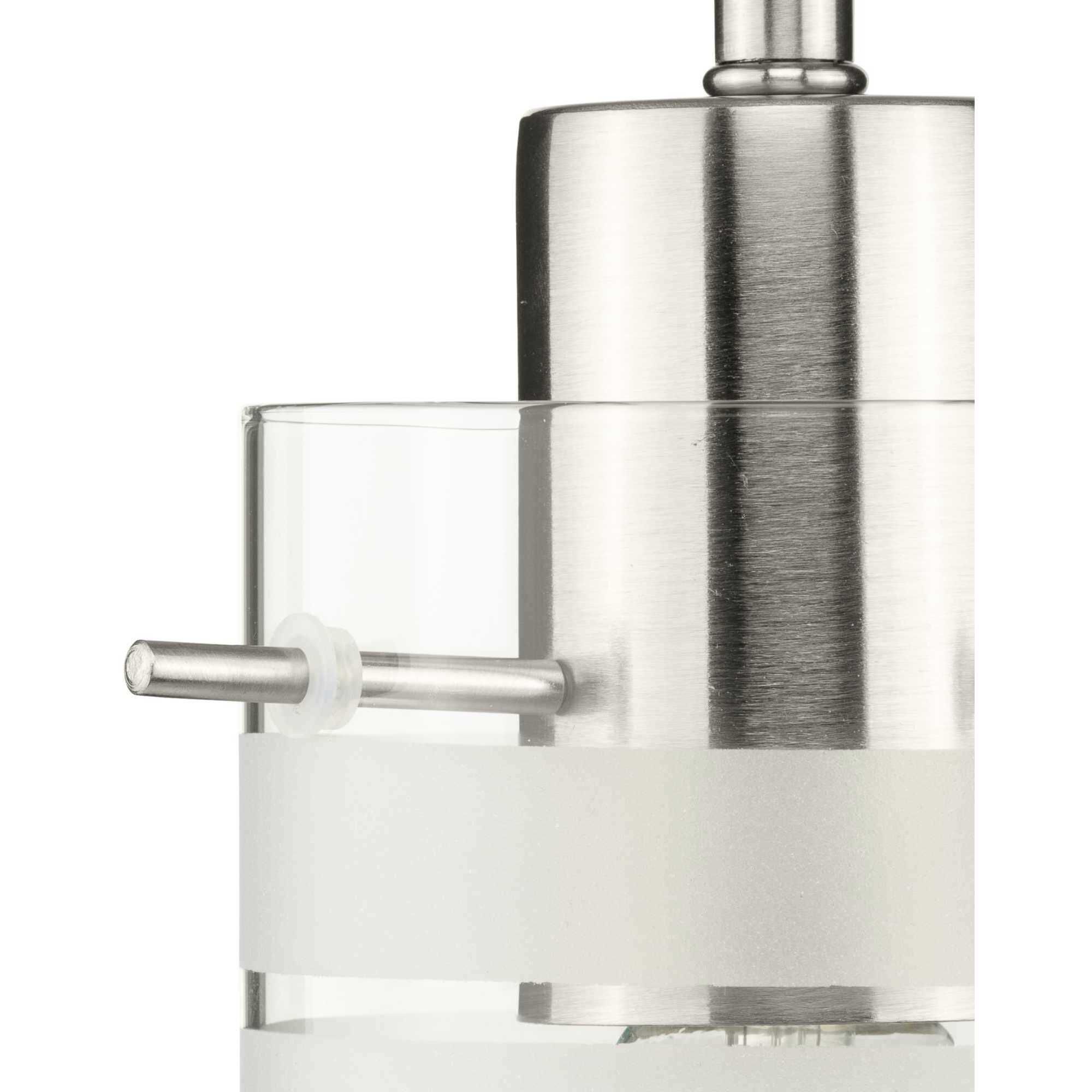 Glass Pendants 1 Light 5.31 inch Brushed Nickel Mini-Pendant Ceiling Light