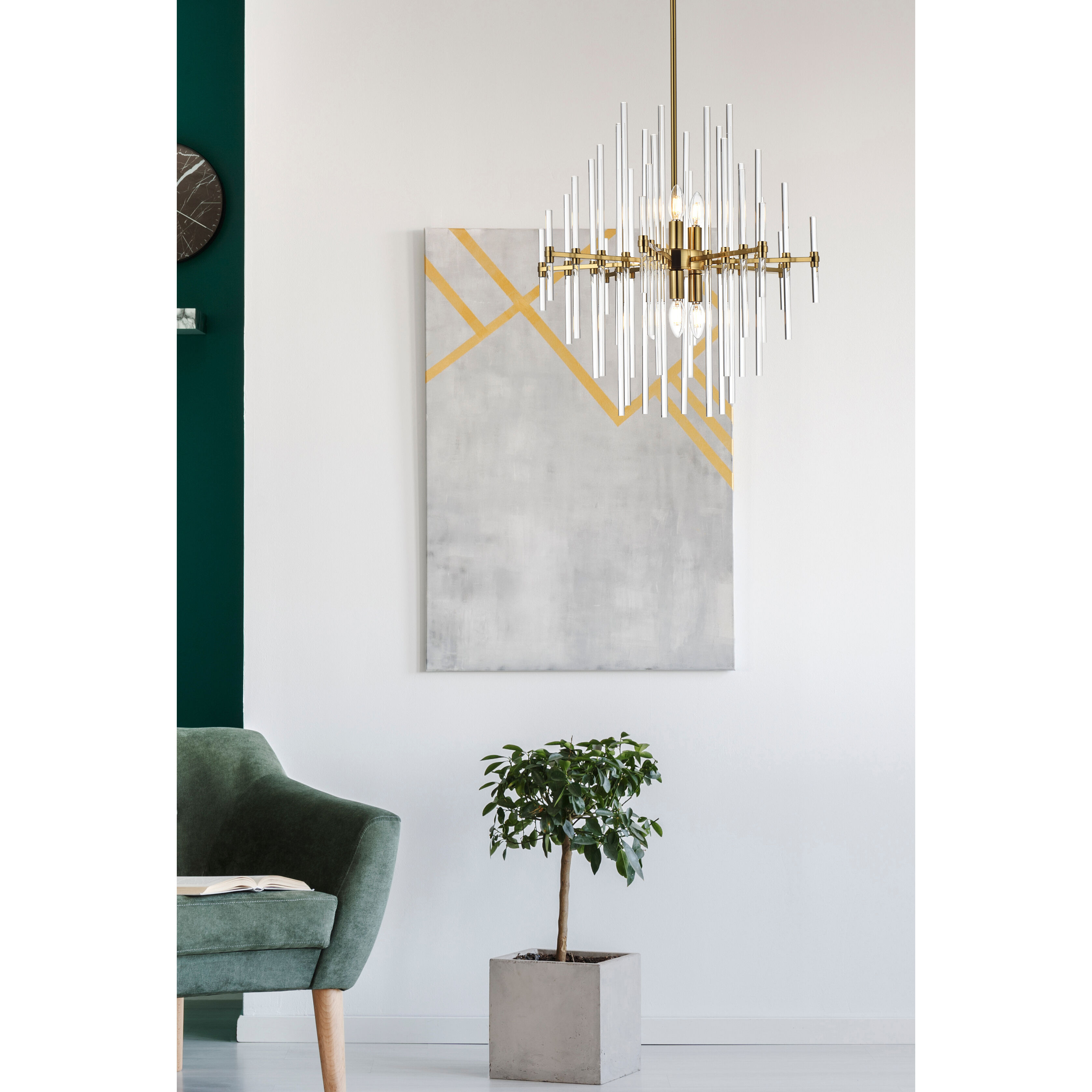 Sienna 6 Light 23 inch Gold Pendant Ceiling Light