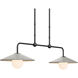 Bothy 2 Light 58 inch Black Outdoor Chandelier