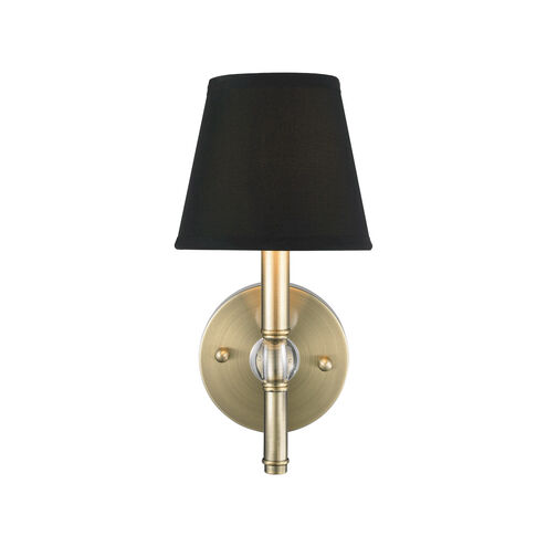 Waverly 1 Light 6 inch Aged Brass Wall Sconce Wall Light in Tuxedo