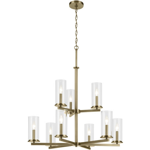 Crosby 9 Light Natural Brass Chandelier Ceiling Light