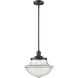 Franklin Restoration Oxford 1 Light 12 inch Oil Rubbed Bronze Mini Pendant Ceiling Light in Incandescent, Clear, Franklin Restoration