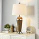 Danrun Silver 33 inch 150.00 watt Brushed Steel Table Lamp Portable Light