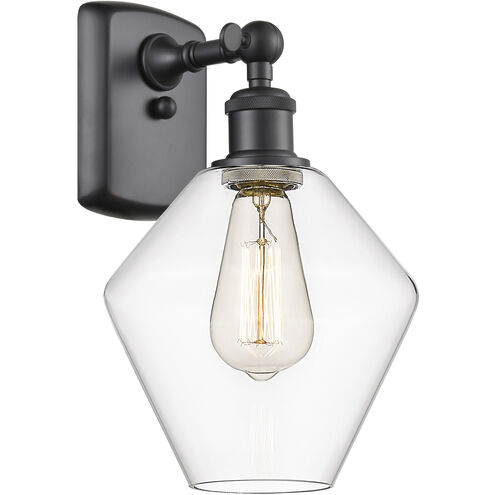 Ballston Cindyrella 1 Light 8 inch Matte Black Sconce Wall Light in Incandescent, Clear Glass