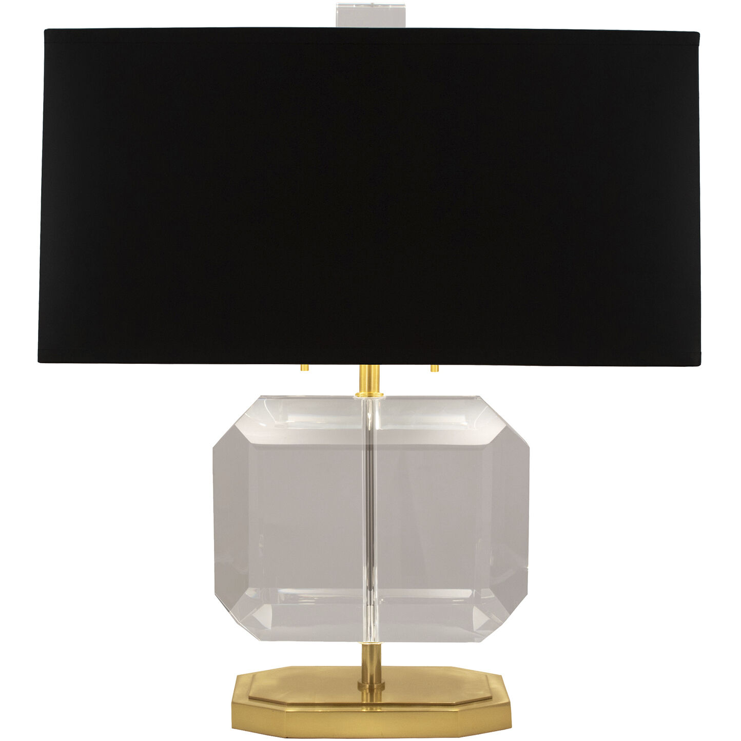Jacqueline 22 inch 100.00 watt Modern Brass Finish with Clear Crystal Accents Accent Lamp Portable Light in Black With Matte Gold