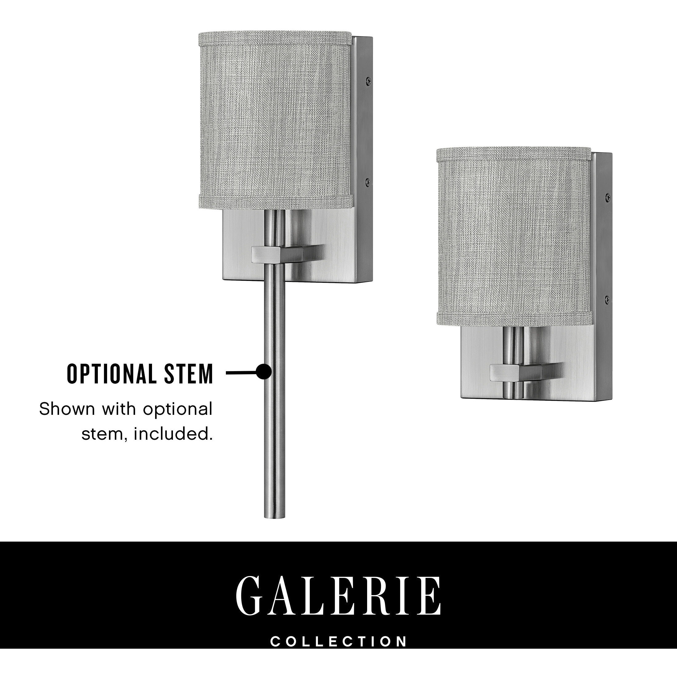 Galerie Avenue LED 6 inch Brushed Nickel ADA Indoor Wall Sconce Wall Light