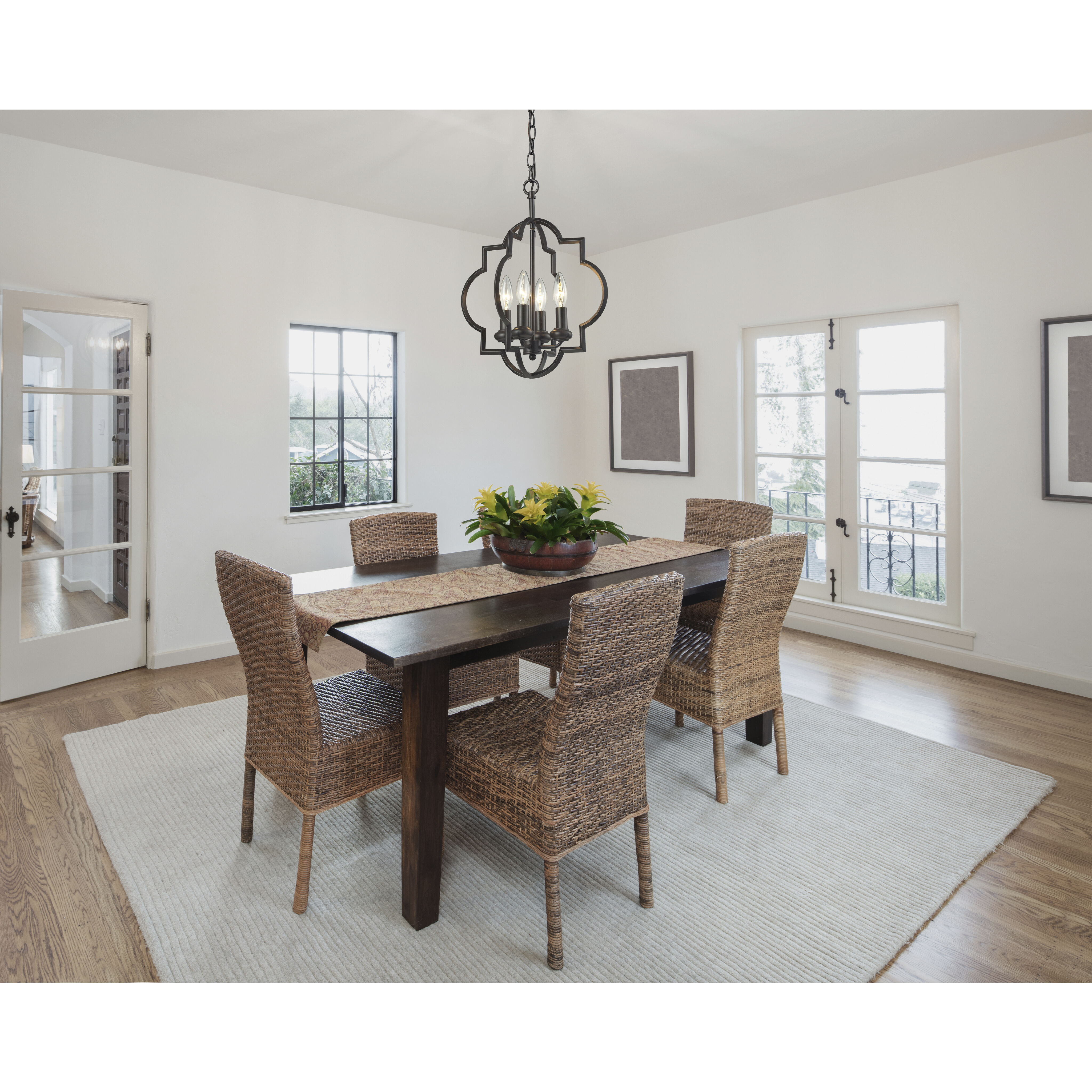 Chandette 4 Light 14 inch Oil Rubbed Bronze Chandelier Ceiling Light