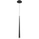 Cascade LED 1.5 inch Black Pendant Ceiling Light in Round, 28in.