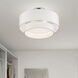 Manorwood 3 Light 15 inch Brushed Nickel Semi-Flush Ceiling Light