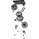 Abacus LED 35.5 inch Black Pendant Ceiling Light in Cool Grey, Square