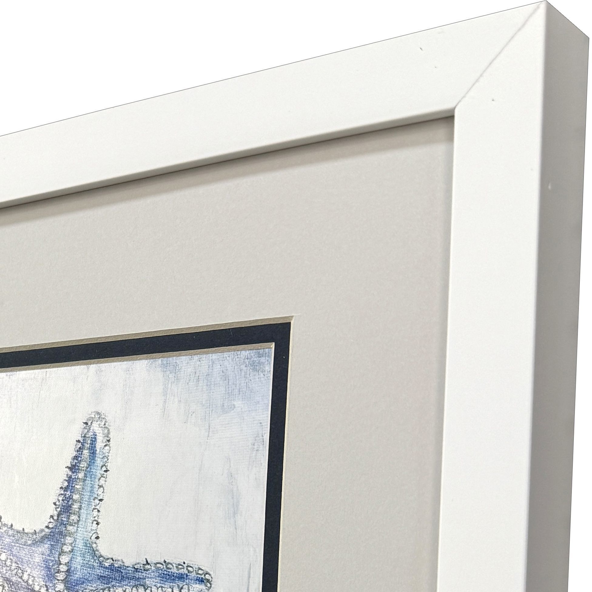 Azure Shell Blue and Gray Framed Art, Propac