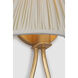 AERIN Jeanne LED 10 inch Gild Single Sconce Wall Light in Silk Pleated