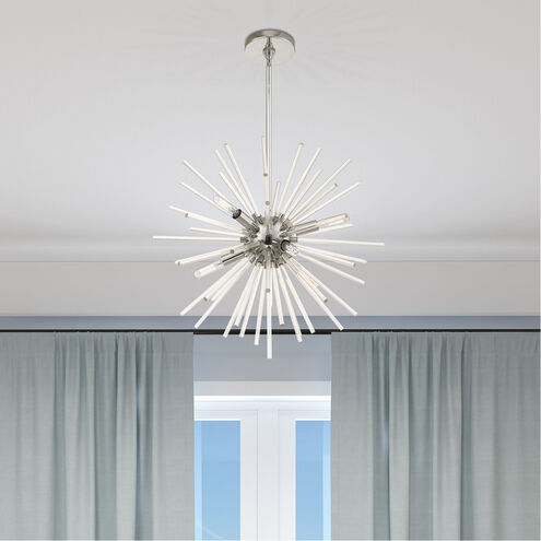 Utopia 6 Light 20 inch Polished Chrome Pendant Chandelier Ceiling Light