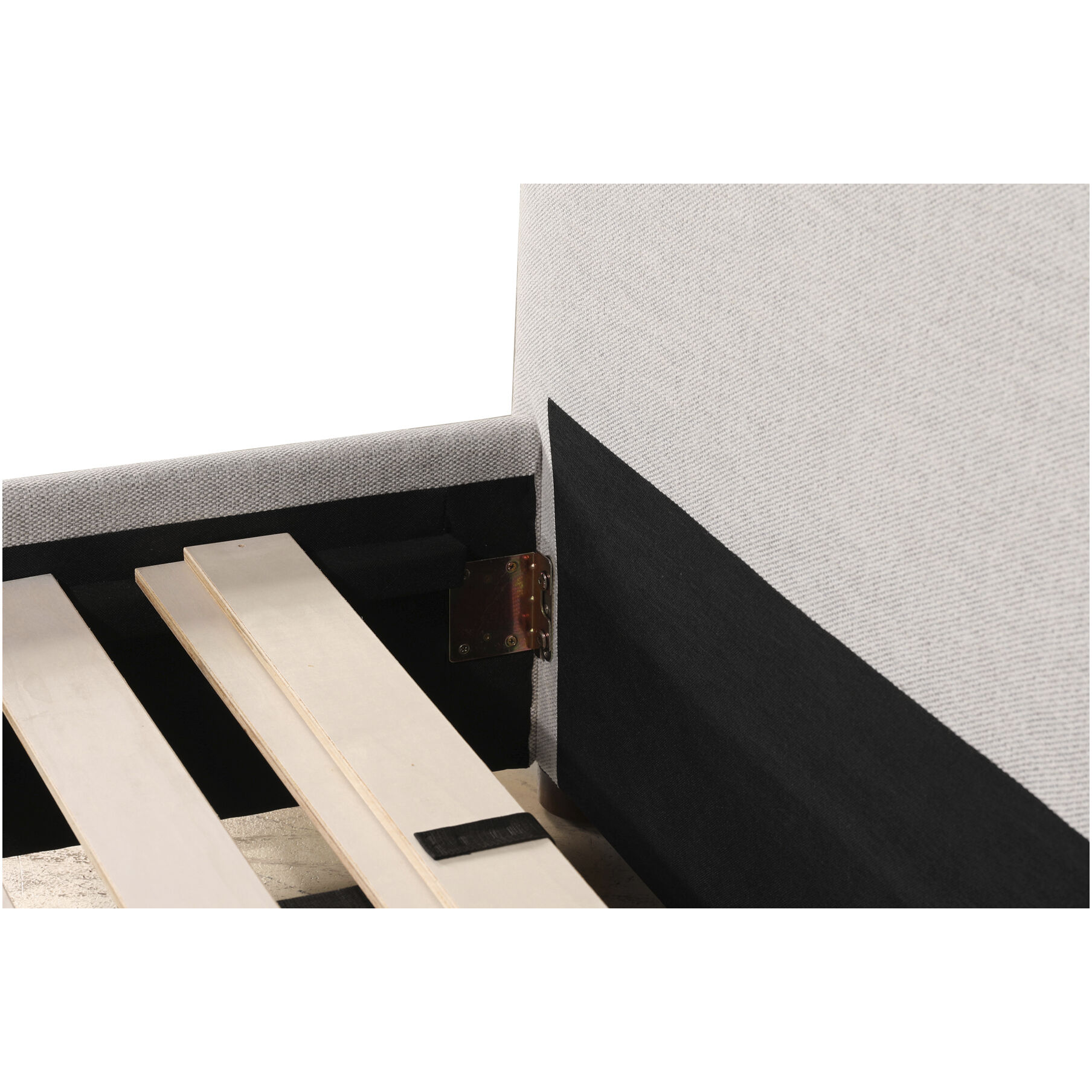 Luzon Grey Bed in Light Grey, Queen