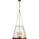 Marie Flanigan Reese LED 21.25 inch Soft Brass Pendant Ceiling Light in Clear Glass