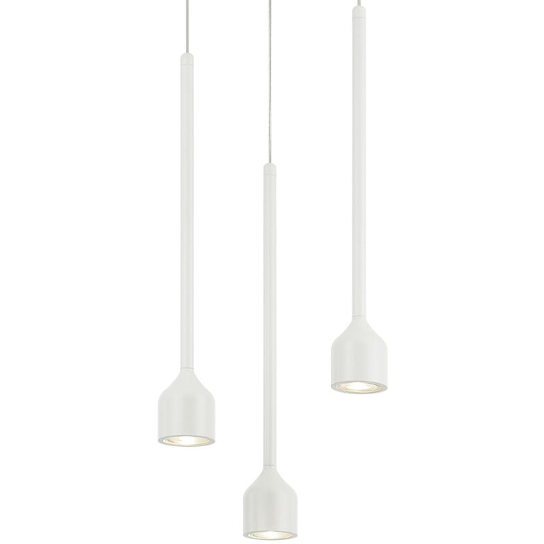 Lumenagio LED 11.88 inch White Pendant Ceiling Light