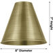 Ballston Cone 4 Light 38 inch Antique Copper Bath Vanity Light Wall Light