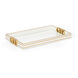 Shayla Copas White/Gold Leaf/Clear Tray