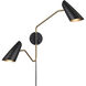 Stanley 20 inch 60 watt Matte Black Swingarm Sconce Wall Light