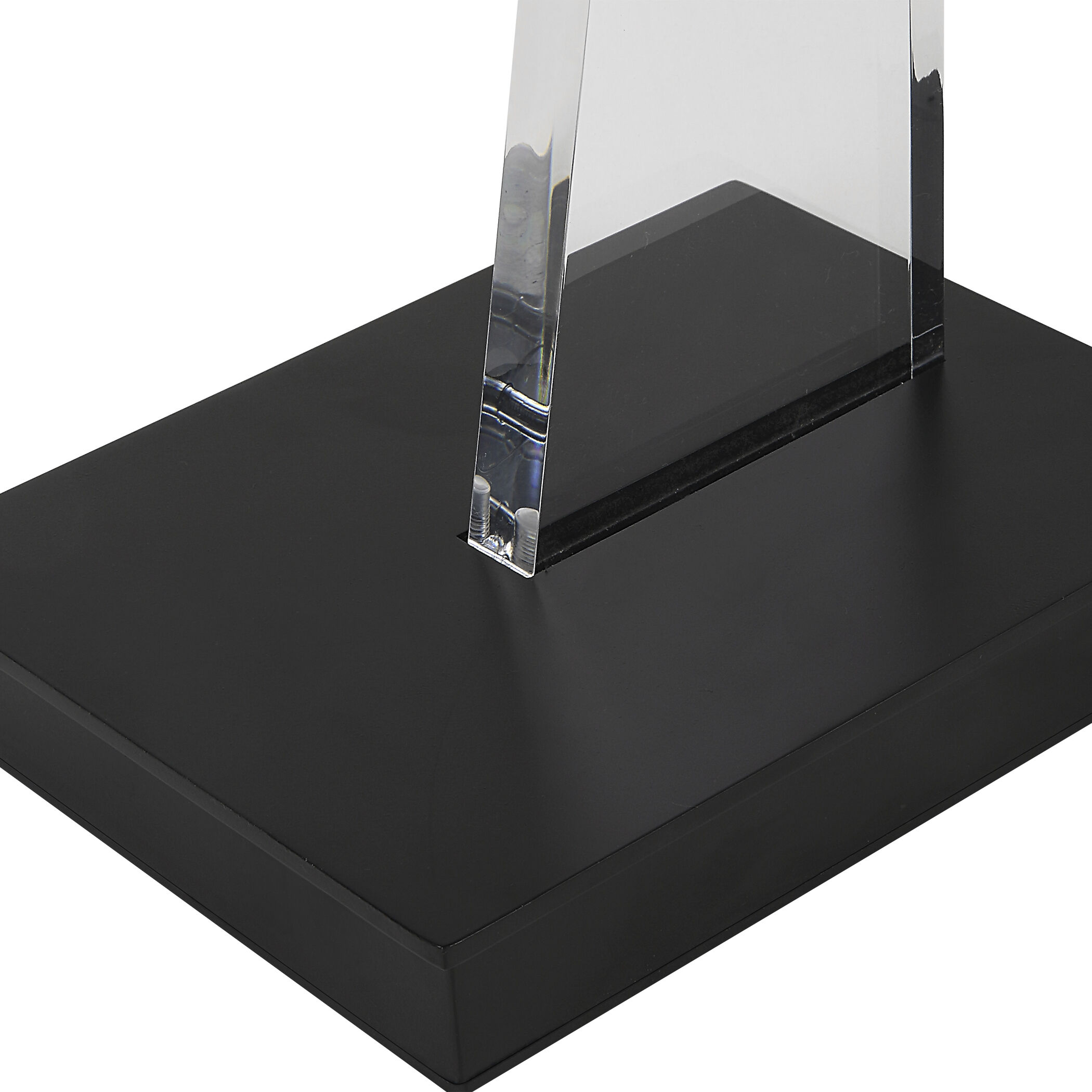 Angle 22.75 X 12.5 inch Black Mirror and Black Accent Table