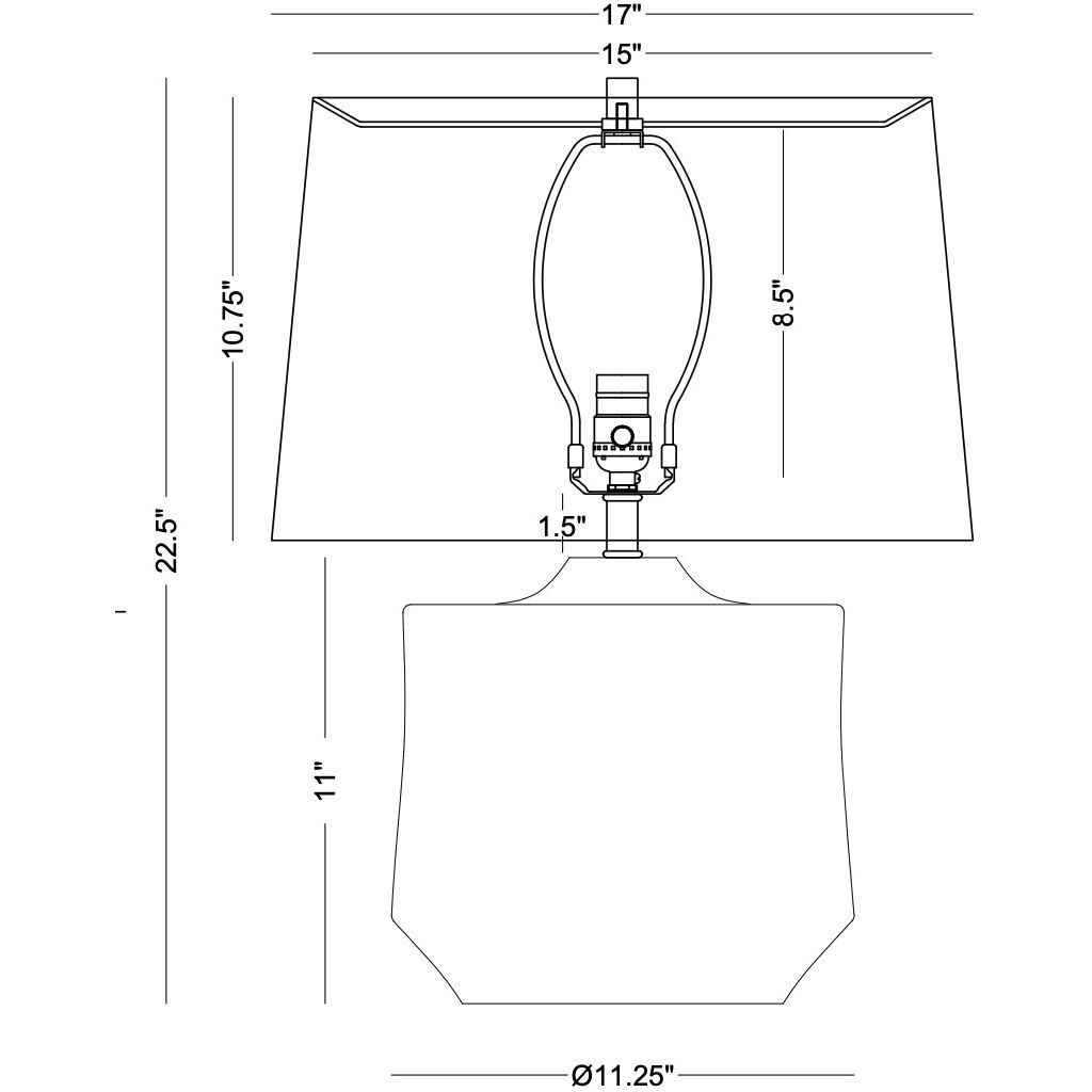Syracuse 22.5 inch 150.00 watt Black Light Sheen Table Lamp Portable Light