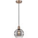 Edison Rochester 1 Light 8 inch Antique Copper Cord Hung Mini Pendant Ceiling Light