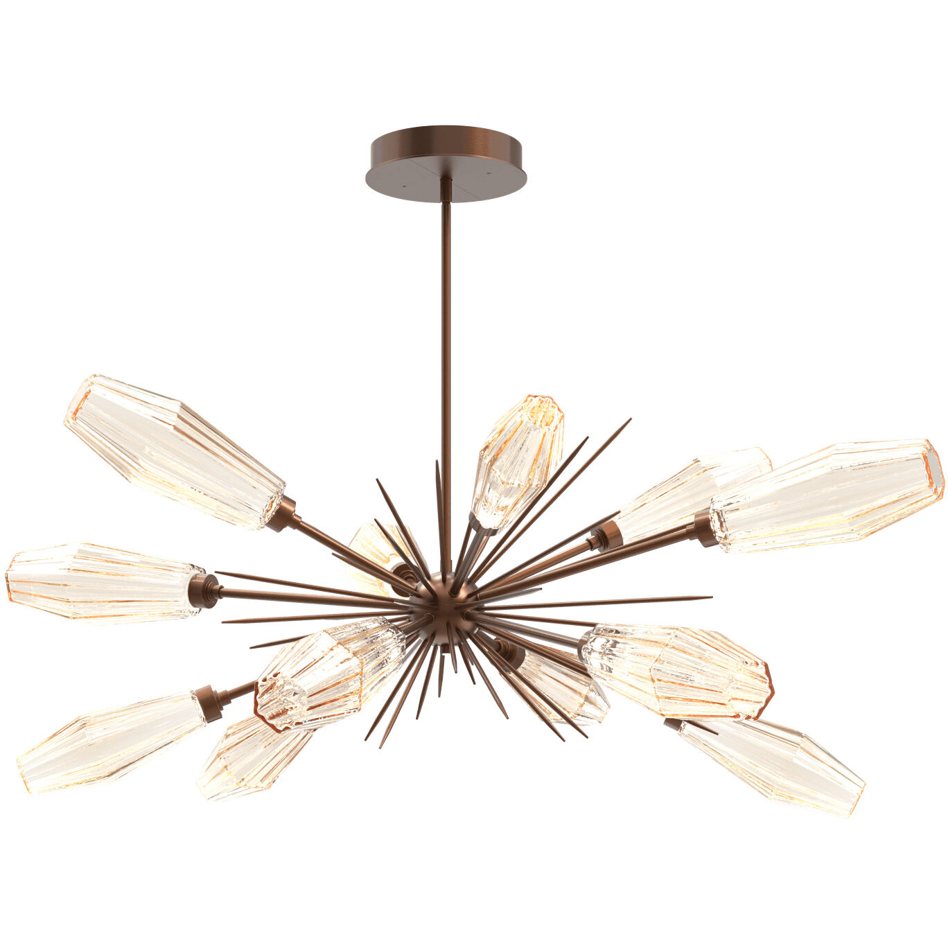 Hammerton Studio Aalto Oval Starburst Chandelier Burnished Bronze PLB0049 0A BB RA 001 L1