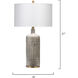 Annex 27 inch 150.00 watt Grey and Antique Brass Table Lamp Portable Light