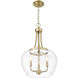 Joliet 3 Light 15.75 inch Burnished Brass Pendant Ceiling Light